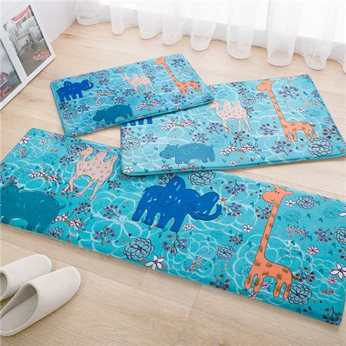 in zoo Коврик с совами 45*120 см кухонный коврик мультфильм для чистки ковров, для дома двери Нескользящие коврики Рождественский Декор коврики для пола Современные рыбьи животные дверной коврик - Цвет: in zoo