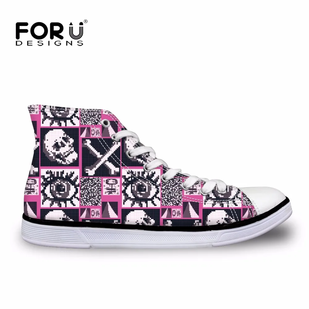 FORUDESIGNS/2018 Модная высокая Вулканизированная парусиновая обувь для мужчин Осенние