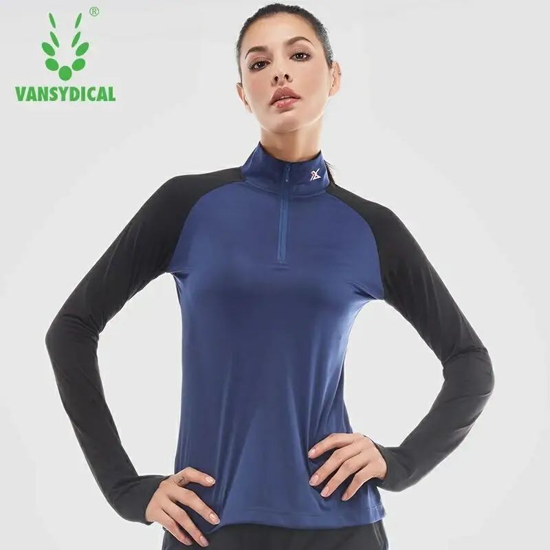 Сухой облегающий для спортивного зала Женская футболка бега топ с длинными