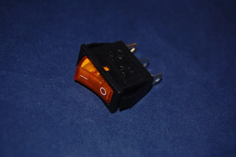 5 шт. Прямоугольный желтый светильник с подсветкой 2 позиции клавишный