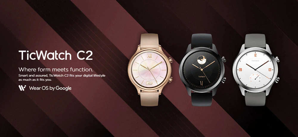 Ticwatch C2 Smartwatch Android Wear OS Встроенный gps монитор сердечного ритма фитнес-трекер Google Pay 400 мАч 1-1,5 дней 1,3 ''AMOLED