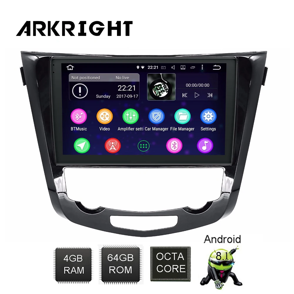 ARKRIGHT 10 'ƈ Din IPS автомобильное радио/системный блок GPS Android 8 1 мультимедийный