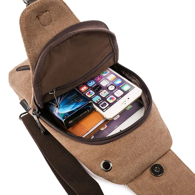 Сумка-мессенджер MIWIND хлопковая многофункциональная сумка на одно плечо для