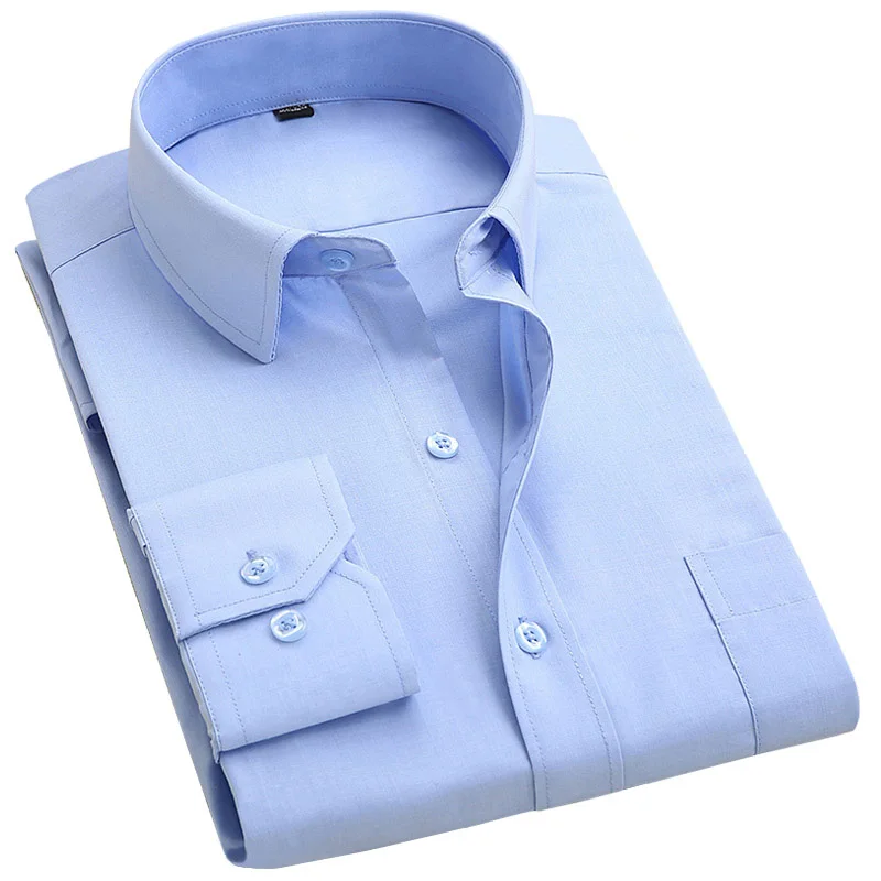 Однотонные фиолетовые Мужские рубашки размера плюс, 6XL, 5XL, 4XL, 3XL, мужские рубашки высокого качества с длинным рукавом классического дизайна, деловые мужские рубашки для работы