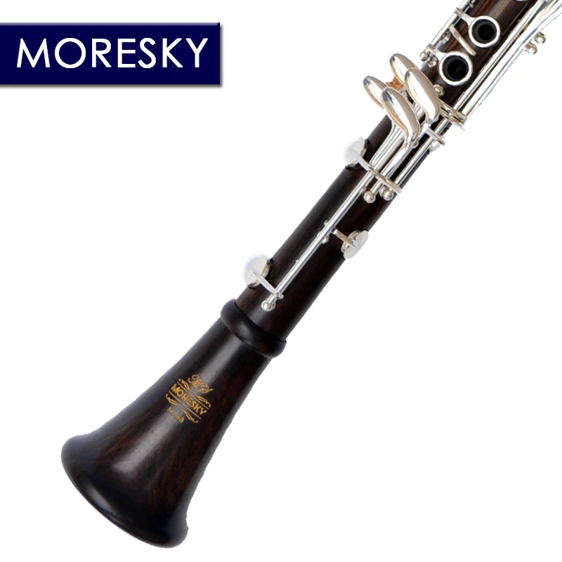 MORESKY Professional кларнет из черного дерева A/C tune 17 Key посеребренный медный твердый
