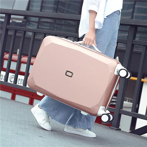 1 pcs luggage KLQDZMS 20/22/24/26 дюймов Для женщин чехол для чемодана с косметичка из АБС-пластика комплект багажных сумок на колесиках с сумочкой в комплекте, чемодан на колёсиках на колесах - Цвет: 1 pcs luggage