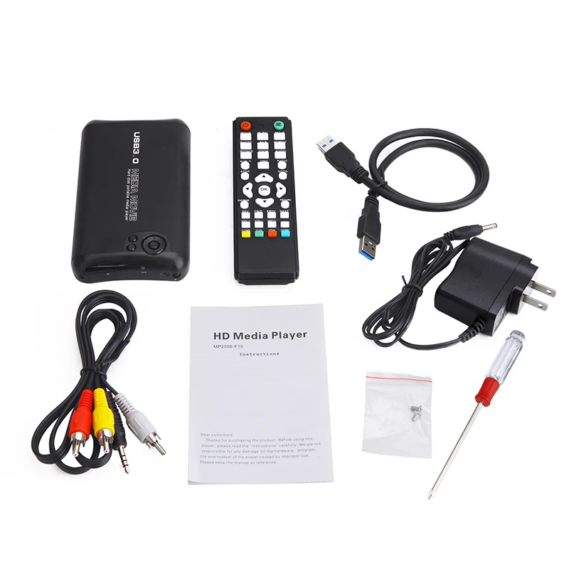 Мини медиаплеер USB3.0 1000 ГБ 2 5 дюйма SATA Full HD 1080p MKV HDMI совместимый USB OTG SD AV TV AVI RMVB RM