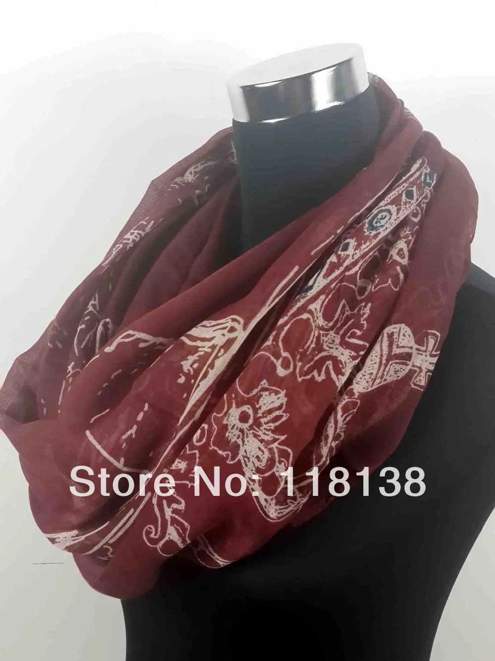 Шарф с принтом совы короны бесконечности снуд Cowl петля женский аксессуар для