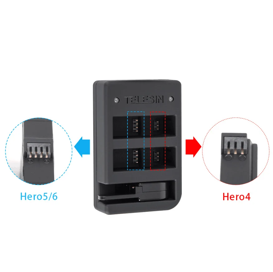 Зарядное устройство TELESIN 2 в 1 Wi Fi дистанционное управление зарядное для GoPro Hero 7 6 5