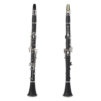 bb flat clarinet black bakelite silver keys woodwind instrument with carry case reed cleaning cloth mini screwdriver