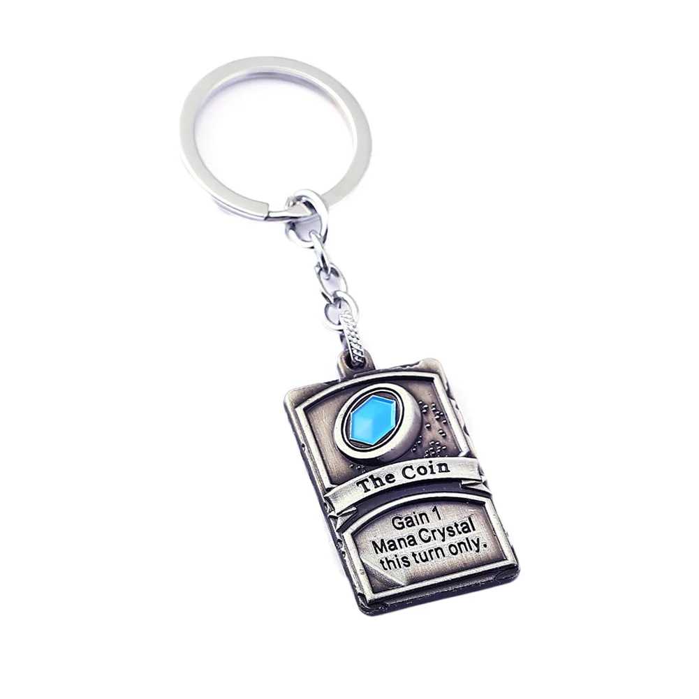 Ювелирные изделия Hearthstone брелок для ключей герои счастливая монета карточка