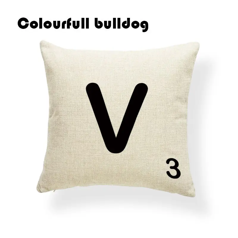 Стильные скрабл черные буквы и цифры наволочки чакра Чехлы для автомобильных