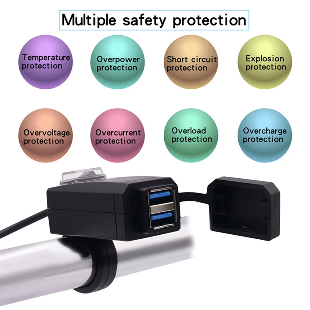 Двойное USB зарядное устройство для мотоцикла выход адаптера питания