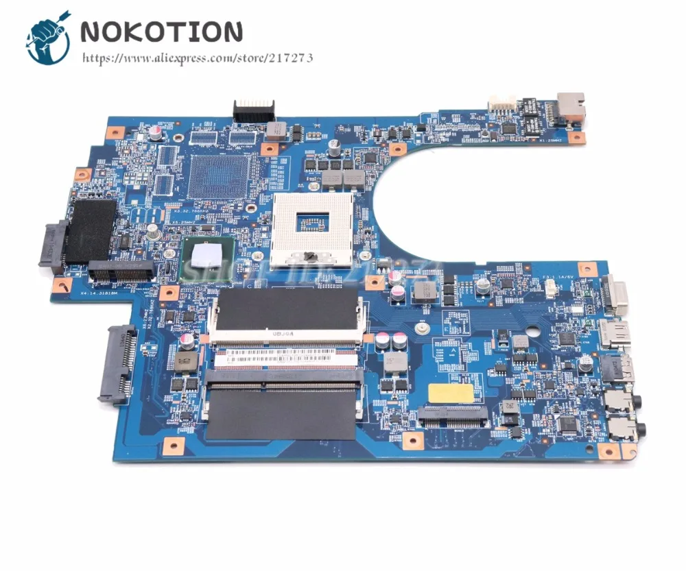 NOKOTION материнская плата для ноутбука acer aspire 7741 7741Z 7741G 7741ZG основная плата MBPT501001 48.4HN01.01M HM55 DDR3 Бесплатный процессор