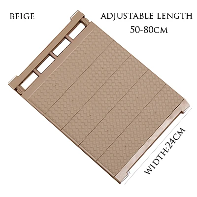 L Large Beige Регулируемый шкаф, органайзер для хранения полка настенная кухонная стойка Экономия пространства шкаф декоративные полки для шкафа Держатели - Цвет: L Large Beige