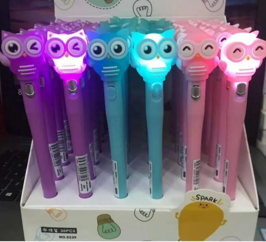 Корейская Милая светлая Сова silical мультипликационная гелевая ручка канцелярский