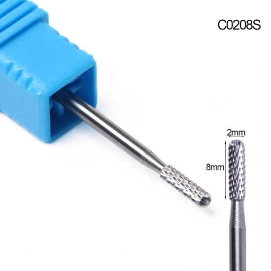 C0208S STZ 1 шт. вольфрамовые карбидные сверла для ногтей 3/32 ''электрические фрезерные напильники кусачки для кутикулы инструменты для маникюра аксессуары для дизайна ногтей#901 - Цвет: C0208S