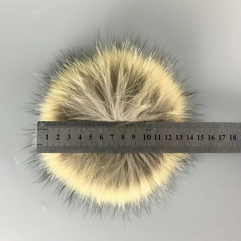 10 шт. в комплекте 13 см меховой брелок из натурального меха енота шапка помпон для