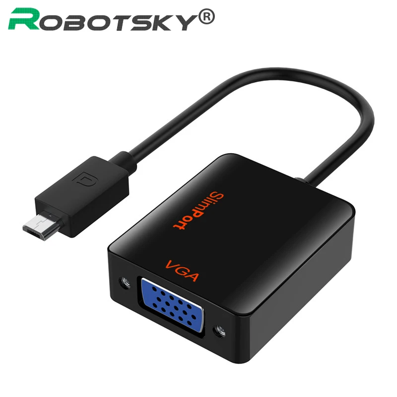 Микро USB к VGA адаптер папа к женскому 1080 конвертер Кабель Microusb для samsung LG Xiaomi Huawe для телефона Android VGA адаптер