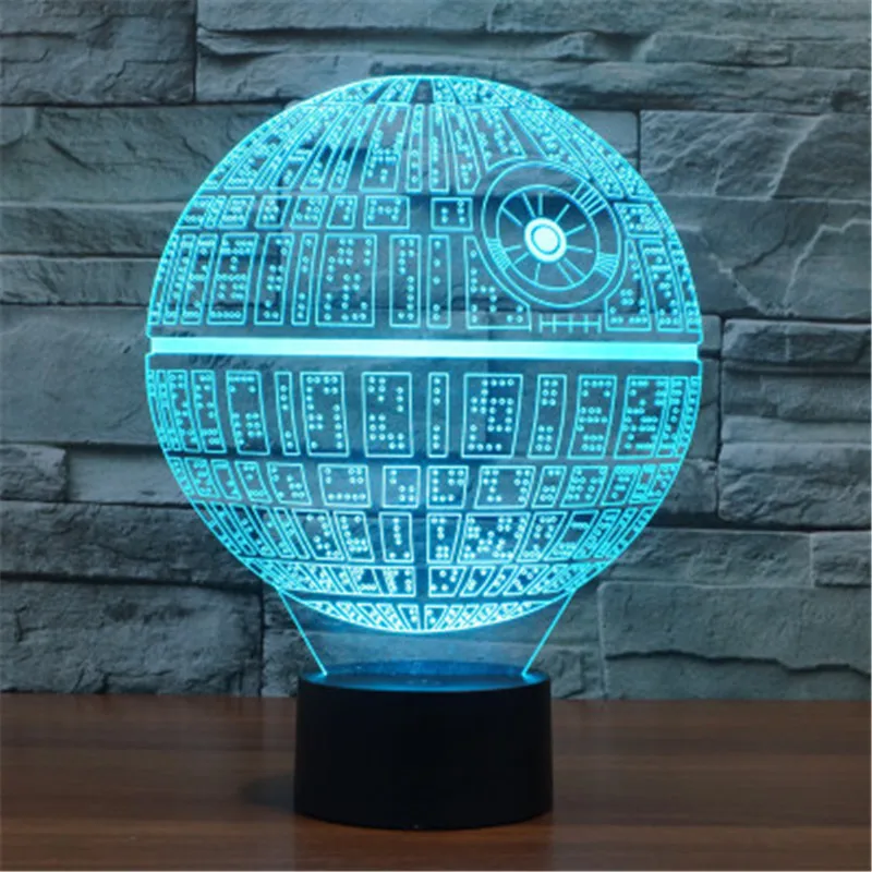 New Star Wars Death star 3D LED Night Light Touch Switch Table Lamp USB 7 Color Room Decor Colorful Lighting for Gift | Лампы и