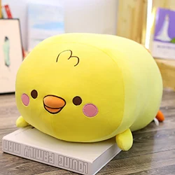 Yellow chick Мягкими Животные игрушка мягкая жирных Косплей Shiba «Лисья Секретная служба»(Inu единорог, Динозавр Печать Дети взрослых Ночная подушка для ног и Plushie 3 размера - Цвет: Yellow chick
