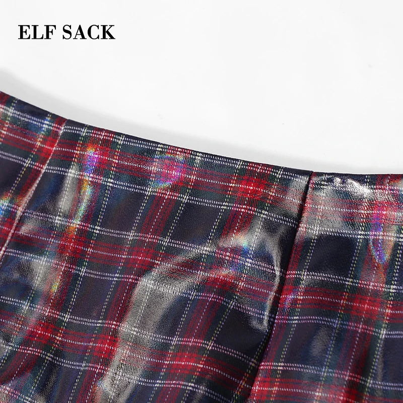 ELFSACK, осень, новинка, Женский комплект из 2 предметов, хлопок, Повседневный, длинный рукав, буквы, о-образный вырез, пуловеры, женские свитшоты и мини юбки для женщин