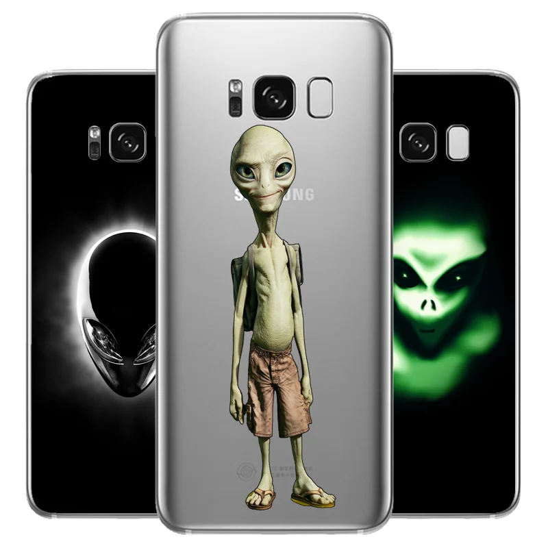 N245 Alien Soft TPU Silicone Cover For Samsung Galaxy S5 S6 S7 S8 S9 S10 5G S10E Lite Edge Plus Case |