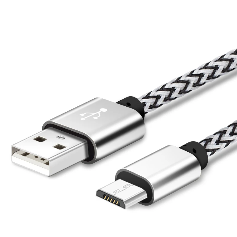 Нейлоновый Плетеный Micro USB кабель синхронизации данных и зарядки для Redmi 5 Plus 6A 6 Pro
