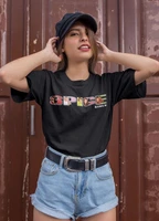new arrival vintage spice girls t shirt 2019 summer plus size cotton tops graphic tour concert ladies women baggy tee shirt