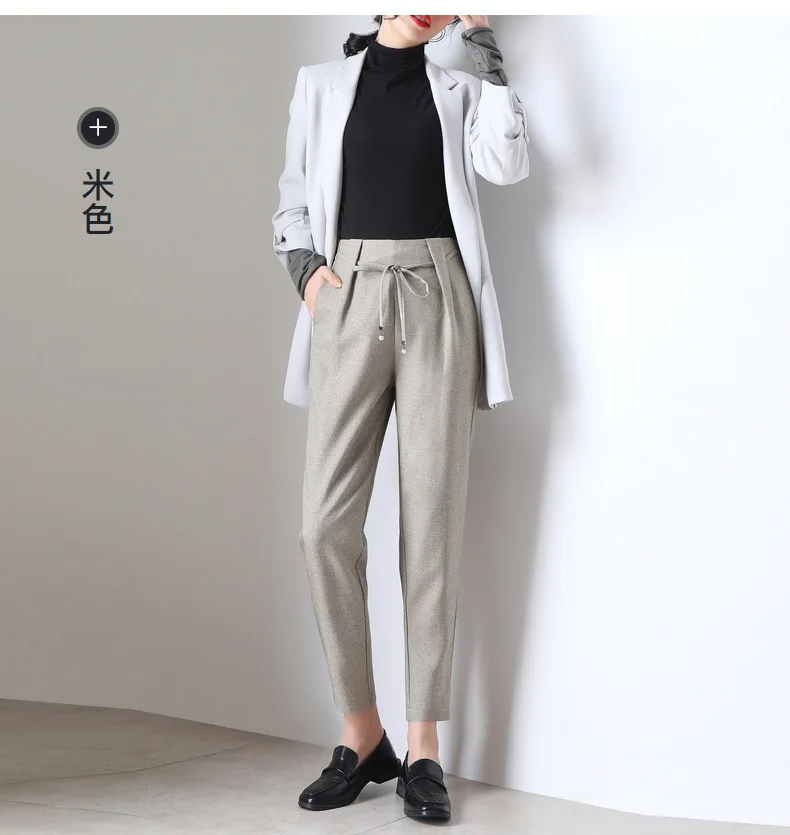 Весна 2019 модные женские свободные длинные шаровары брюки элегантные офисные