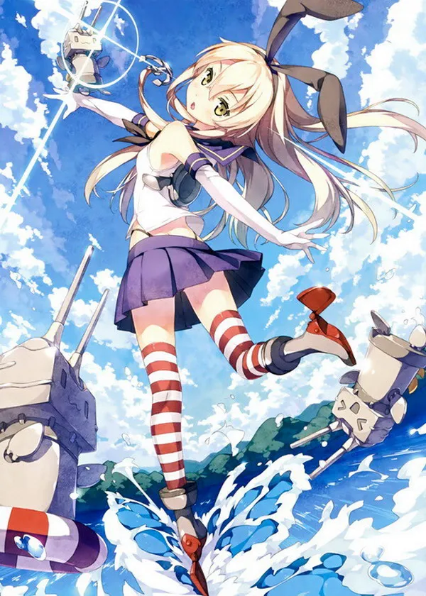 

Fleet Collection Anime Shimakaze 150*210CM Single-side Bedsheet #36519