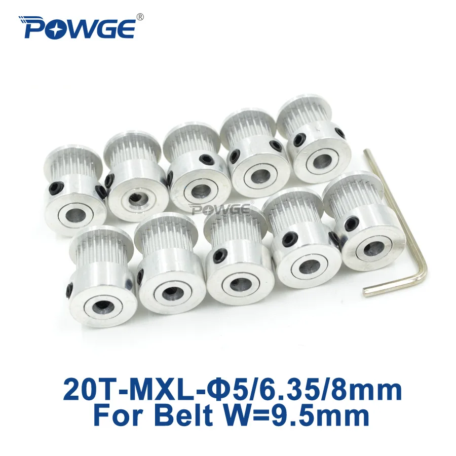 Синхронный ролик POWGE 10 шт. 20 Зубцов MXL диаметр отверстия 5/6 35/8 мм ширина 9 5 Ремень