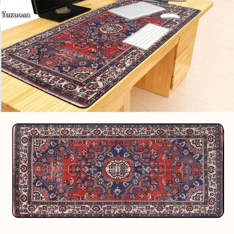 Yuzuoan 900*400*3 мм большой игровой коврик для мыши Коврик для мыши с блокирующим краем версия скорости для Dota CS GO коврик для мыши для Персидского ковра логотип - Цвет: 300X600X2MM