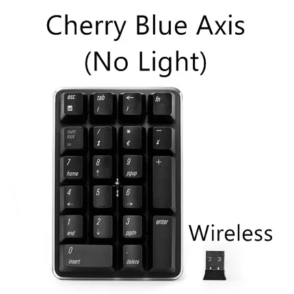 Cherry Blue Axis Все новые Magicforce Smart 21 ключ 2,4G Беспроводная Механическая цифровая клавиатура ноутбук, настольный компьютер, беспроводная клавиатура - Цвет: Cherry Blue Axis
