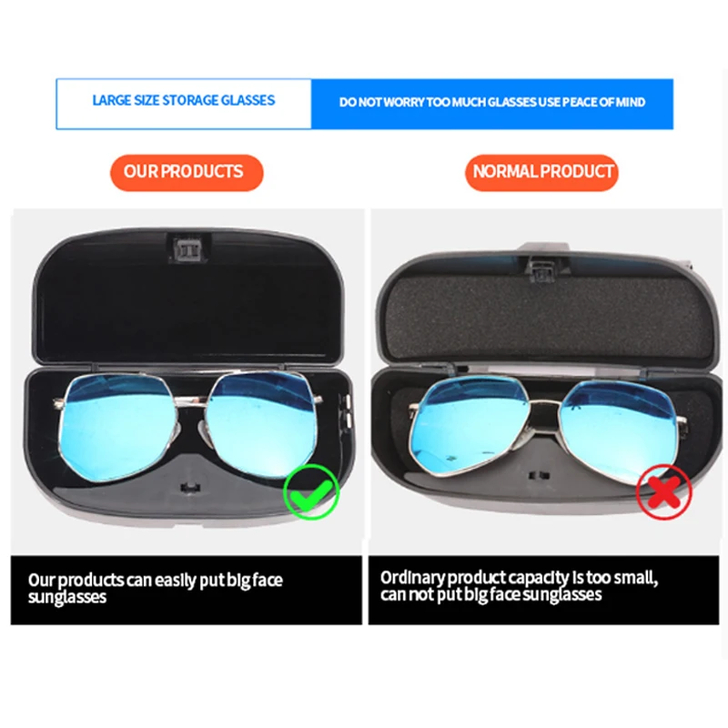 Чехол для автомобильных очков, органайзер, коробка для солнцезащитных очков, держатель для хранения, солнцезащитный козырек, зажим для хранения, сумка для карт, автомобильные аксессуары для интерьера