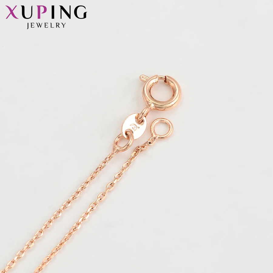 Xuping элегантное позолоченное ожерелье с цепочкой из розового золота модные