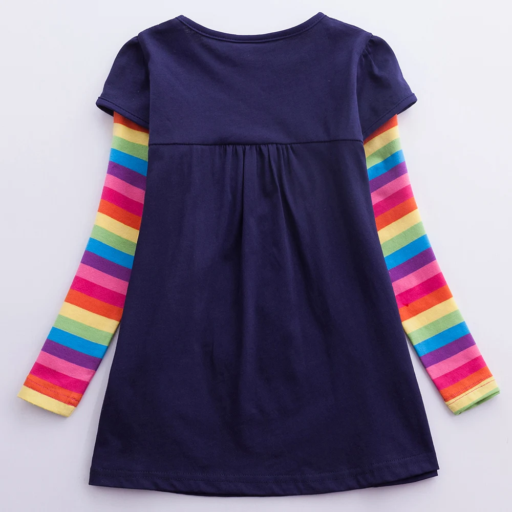 Girl Unicorn Dress Child Embroidered Children Party Casual A-line Autumn Winter Kids LH5806 | Детская одежда и обувь