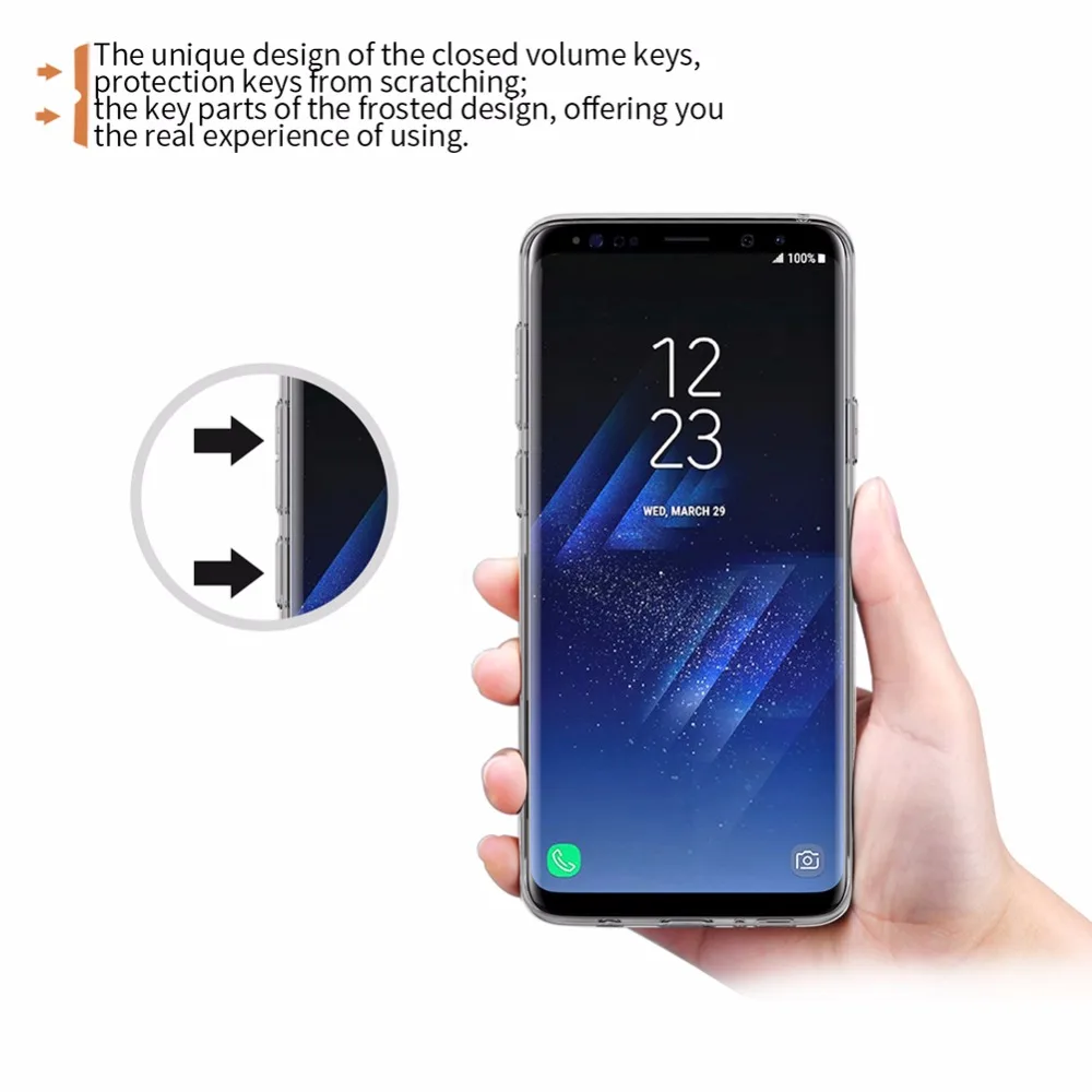 Чехол NILLKIN для Samsung Galaxy S9 + тонкий защитный мобильный телефон из ТПУ
