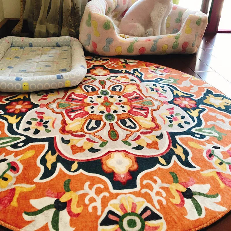 Ковер Kilim в североевропейском национальном стиле для гостиной Марокко круглый
