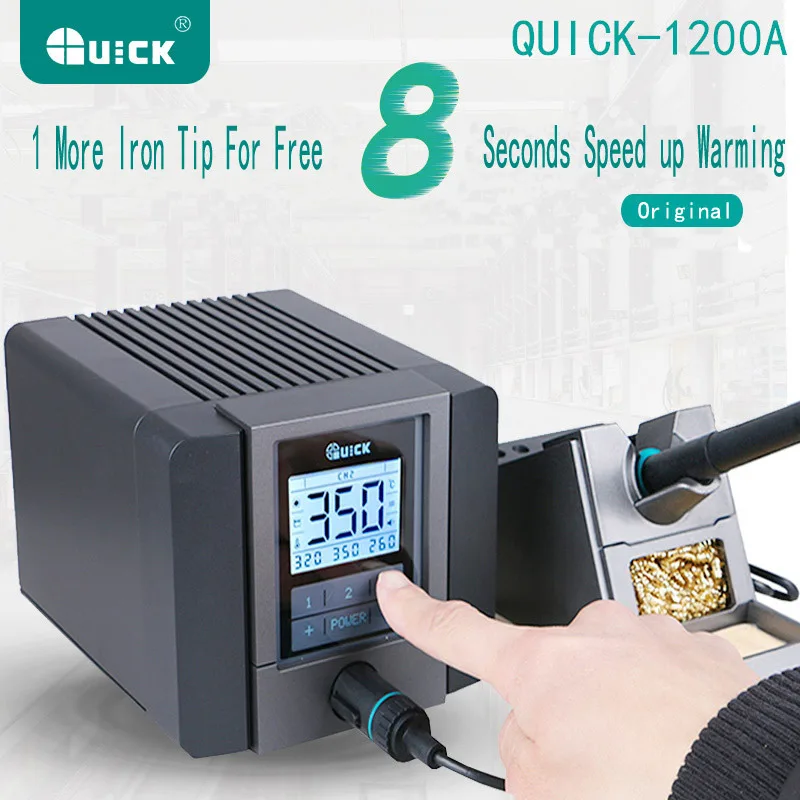 

Newest 220V 120W QUICK TS1200A intelligent touch lead-free soldering station electric iron anti-static soldering iron station