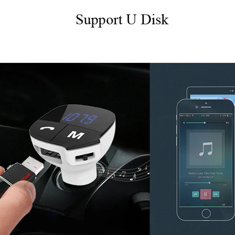 FM передатчик Bluetooth MP3 плеер беспроводной 3 5 мм ЖК дисплей|FM-трансмиттеры| |