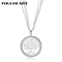 toucheart tree of llife long necklace pendants women men display necklace charms chain holder statement necklace sne180007
