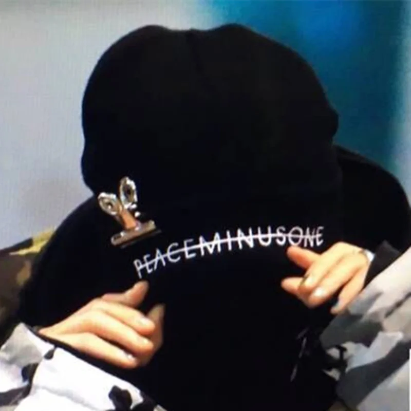 Вязаная шапка с вышивкой VORON BIGBANG GD gdragon PEACEMINUSONE модная в стиле хип-хоп унисекс