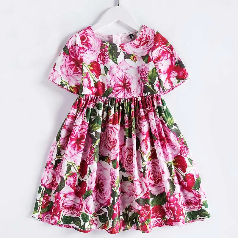 AW256 Beenira/платье в европейском и американском стиле; коллекция года; летние детские вечерние платья с короткими рукавами и цветочным рисунком; дизайнерская От 4 до 14 лет одежда для малышей - Цвет: AW256
