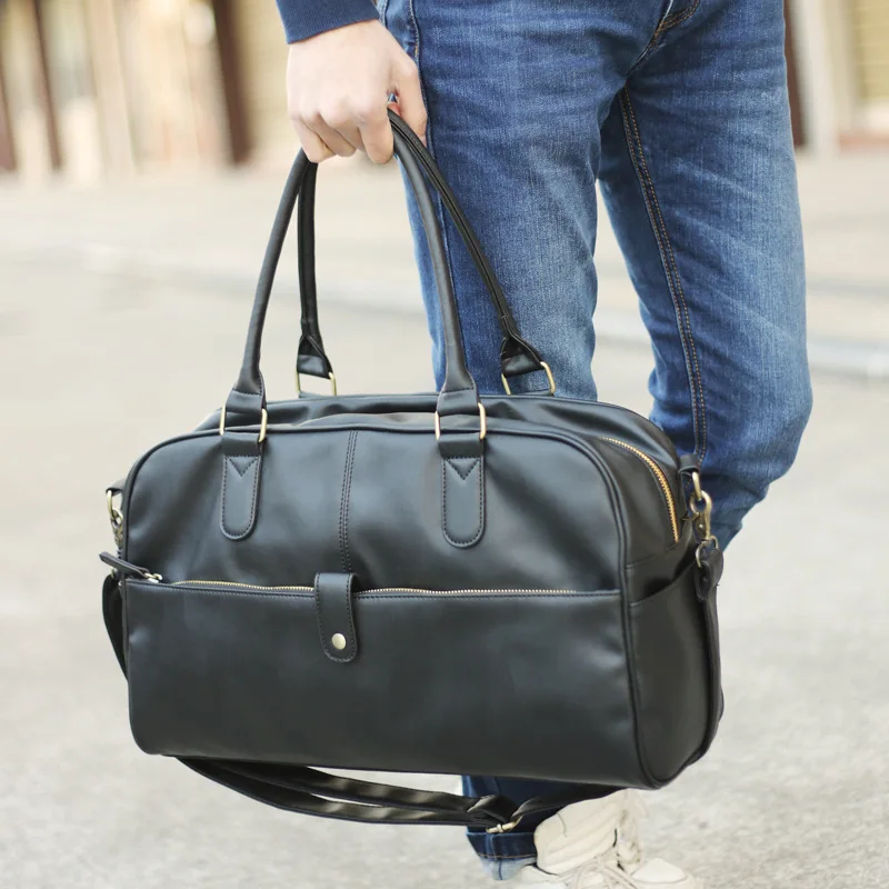 Вместительная мужская дорожная сумка через плечо винтажный Многофункциональный