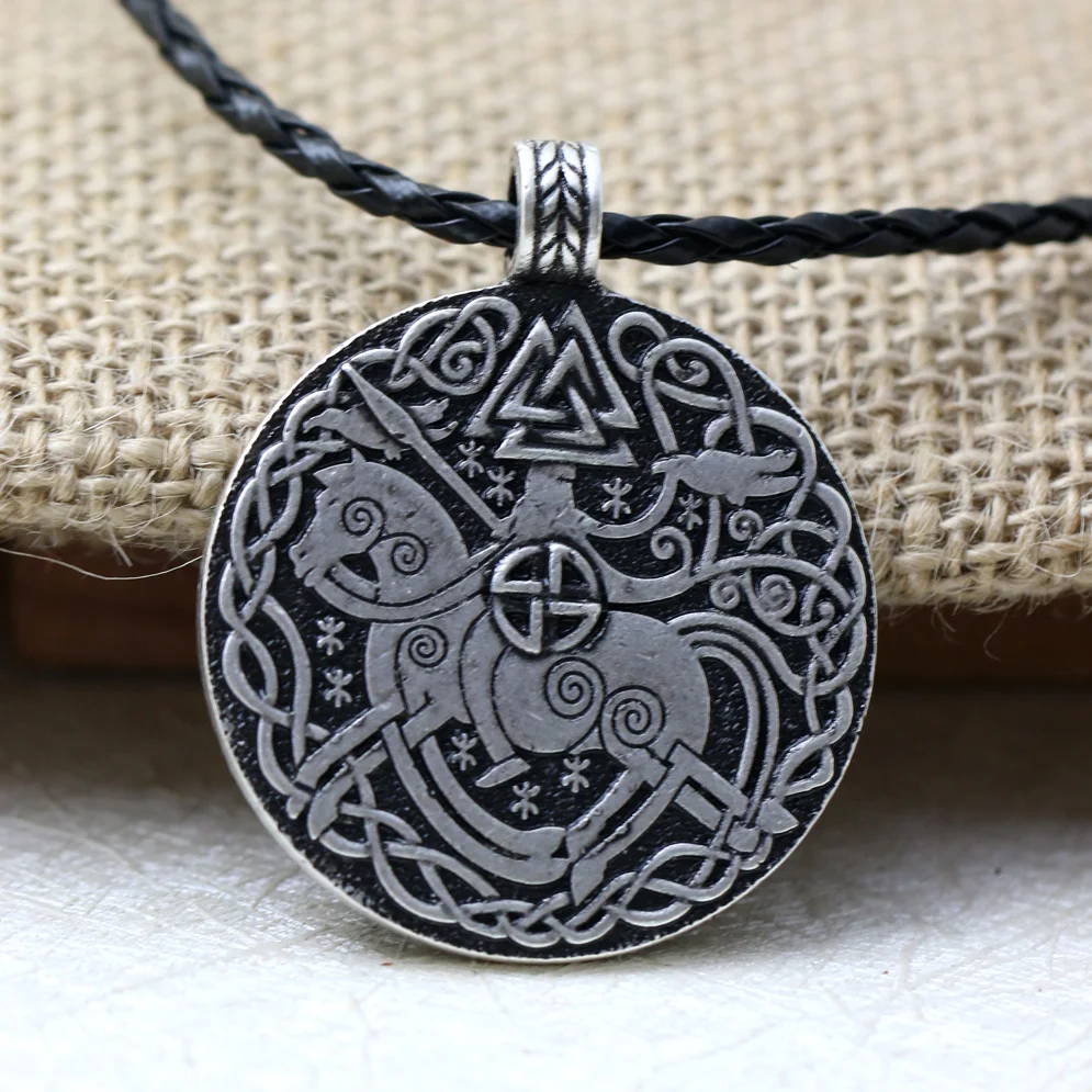 10 шт. в стиле норвежских викингов легендарный Викинг Sleipnir и Solider Valknut Raven Amulet