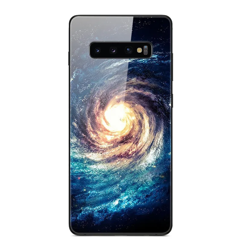 20 Чехол для samsung Galaxy S10 S10Plus, чехол из закаленного стекла для телефона, черный Чехол-бампер из ТПУ для samsung S10 Plus S10E S10+ s 10 - Цвет: 20