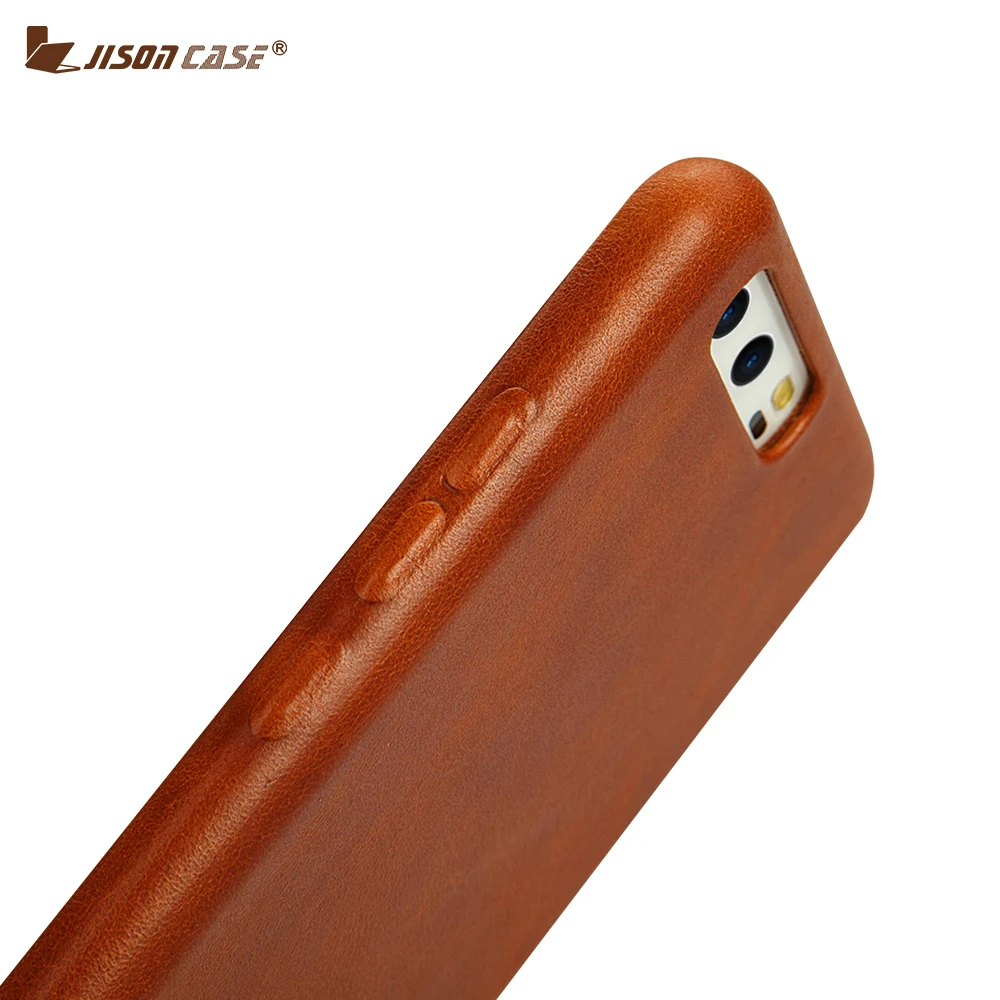 Jisoncase из натуральной кожи чехлы для телефонов Huawei P10 Plus роскошный тонкий жесткий