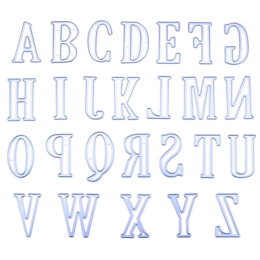 Большой набор цифр/букв трафарет для резки металла DIY Скрапбукинг Фотоальбом