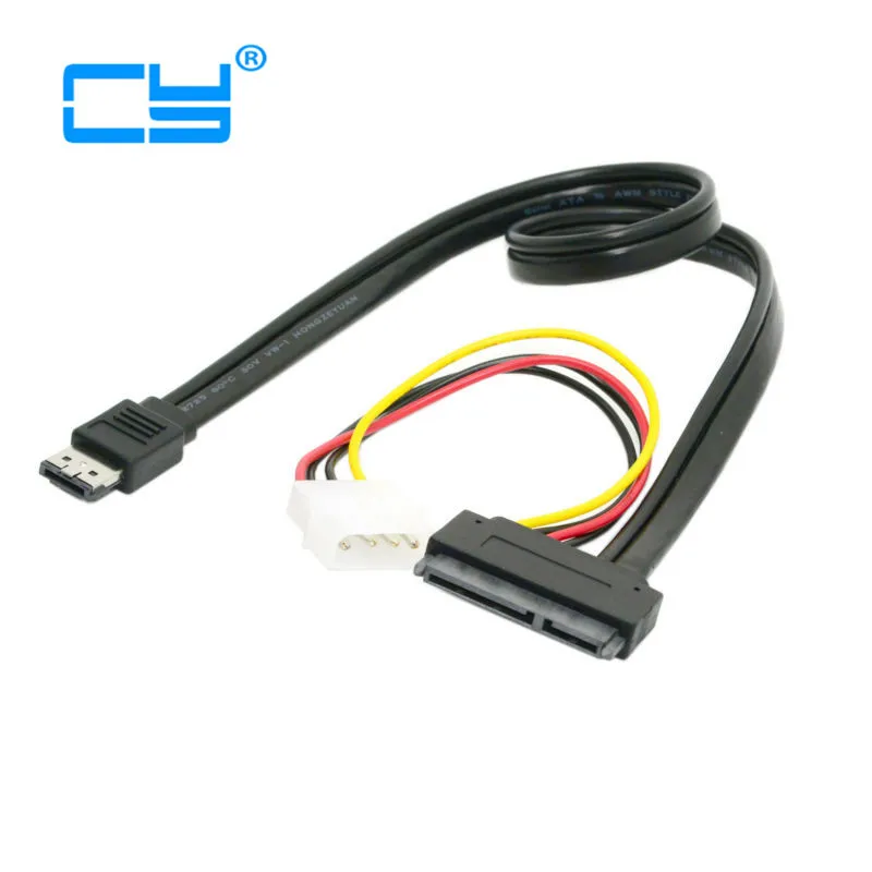 

Кабель-адаптер eSATAp Power ESATA Combo для SATA 22pin & IDE 4pin 5 в 12 В, кабель для передачи данных 3,5 "2,5", кабель для жесткого диска 0,5 м, 50 см